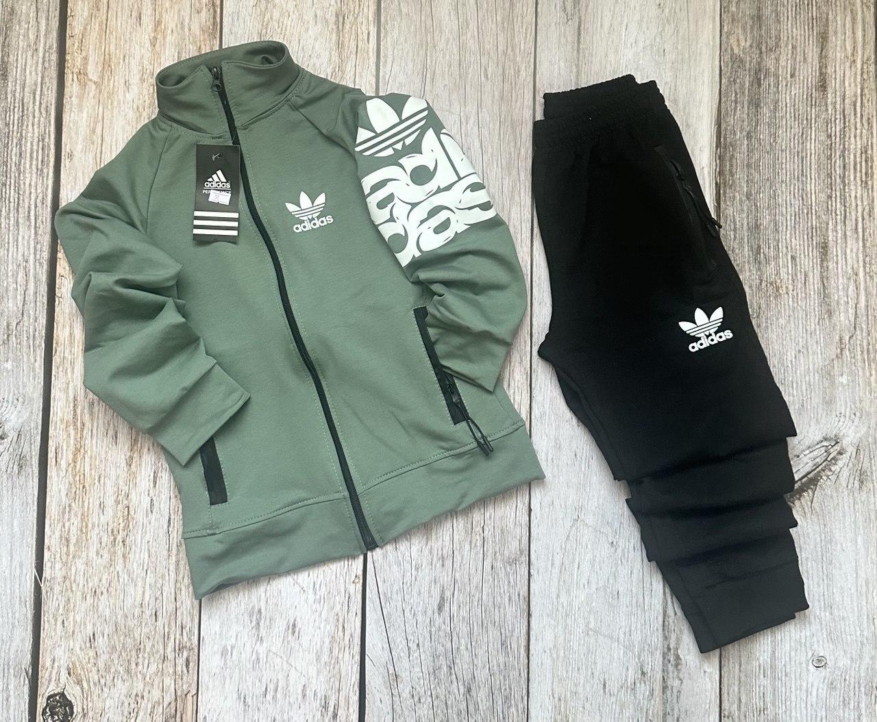 Спортивний костюм для хлопчиків і дівчат Adidas дитячий підлітковий адідас хакі