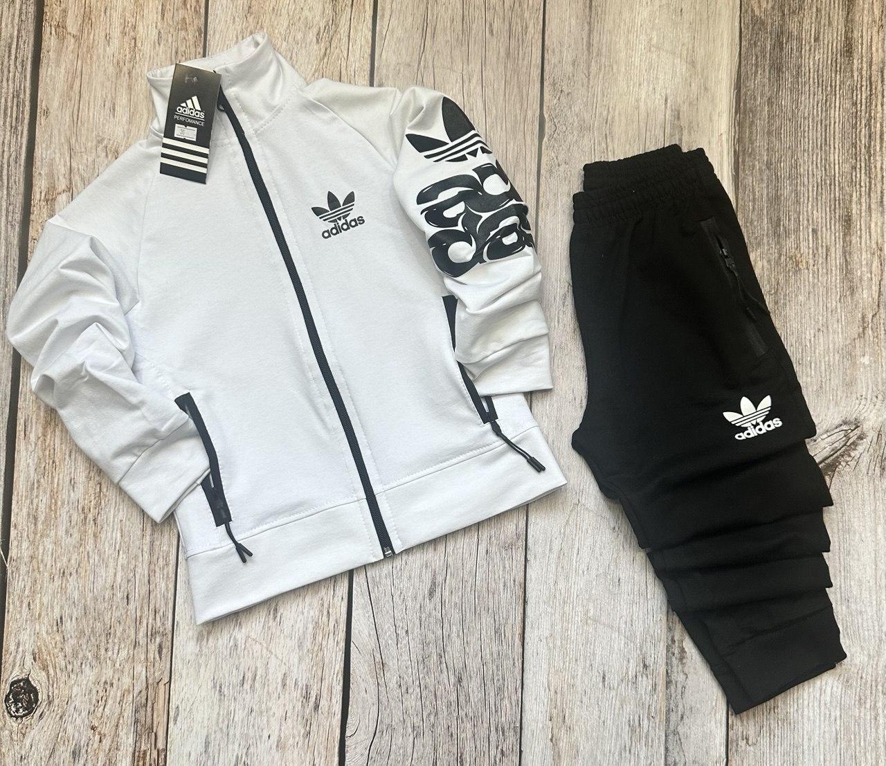 Спортивний костюм Adidas для хлопчиків і дівчат підлітковий весна літо осінь адидас білий