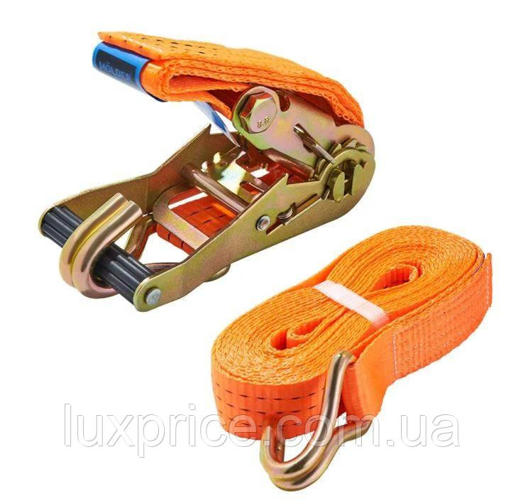 Стяжний ремінь 3т для кріплення вантажів 6 м Molder MA20306    LuxPrice, фото 1