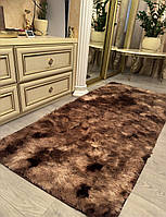 Хутряний ворсистий килимок Травка 200х90/приліжковий килимок із довгим ворсом