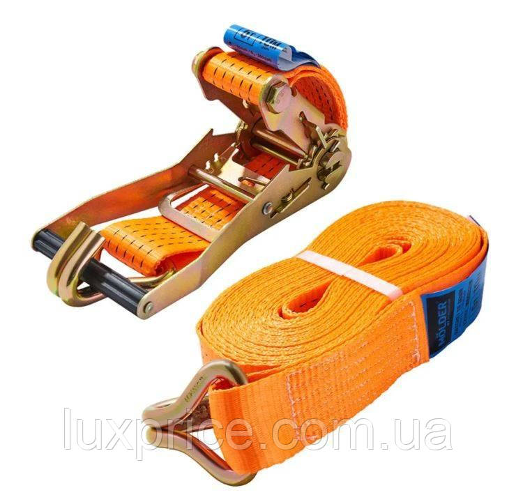 Стяжний ремінь 6т для кріплення вантажів 10 м Molder MA20610    LuxPrice, фото 1