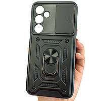 Чохол для Samsung Galaxy A35 5G (A356B) протиударний чорний зі шторкою для камери