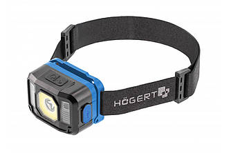 Налобний ліхтар із датчиком руху (LED) акумуляторний USB 6 функцій HOEGERT