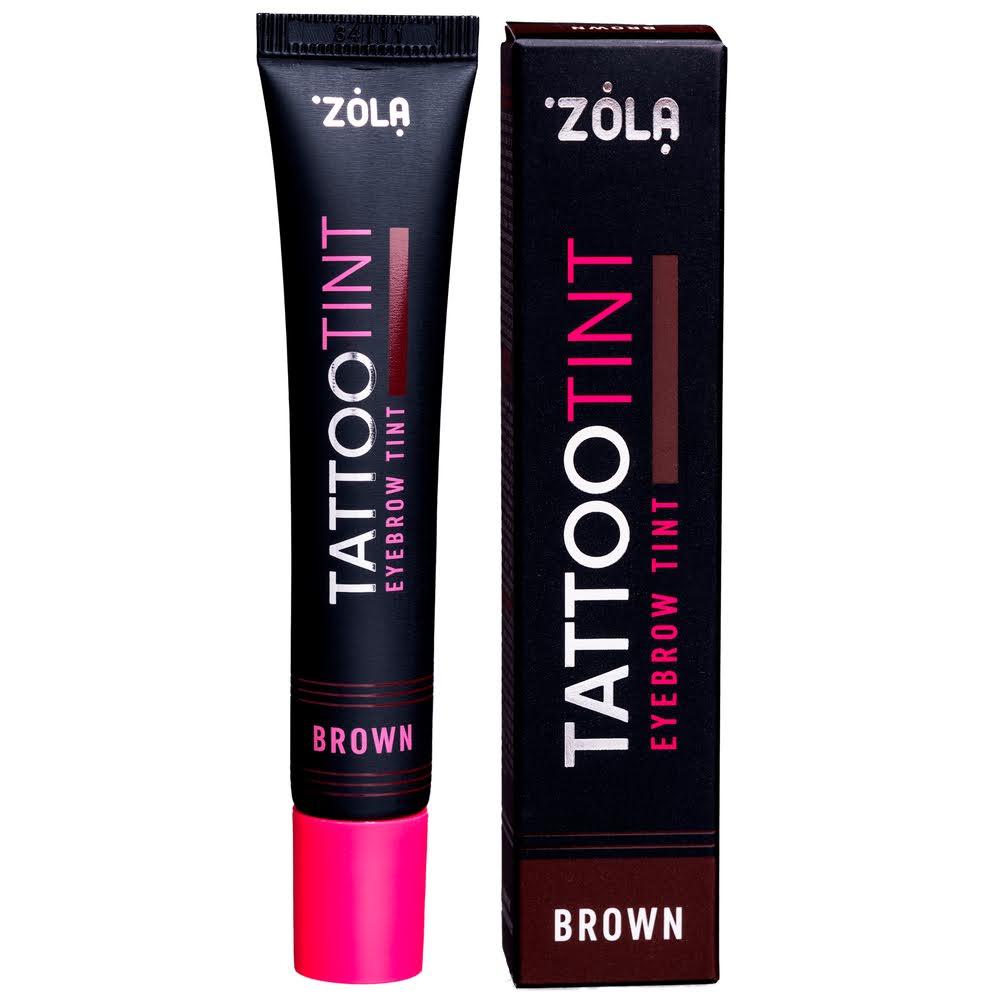 Фарба для брів Zola Tatoo Tint (15мл) - Вrown (коричневый) для фарбування вій та брів, фото 1