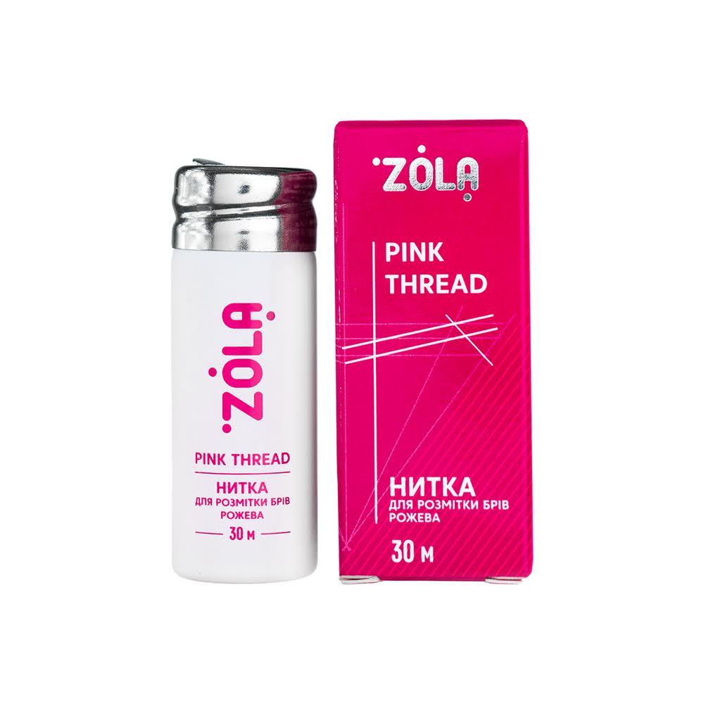 Нитка Zola (30метрів, рожева) для розмітки брів, фото 1