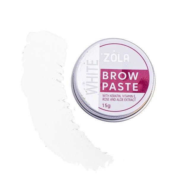 Контурна паста Zola White Brow Paste (15г, біла) для розмітки брів
