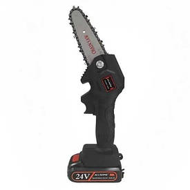 Пила ланцюгова акумуляторна Chainsaw міні (24V 2АКБ шина 170 мм кейс)