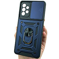 Чохол для Samsung Galaxy A72 (A725F) протиударний синій зі шторкою для камери