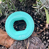 Еспандер кистьовий PowerPlay PP-4333, силіконовий, 20 кг, Зелений - для зміцнення хвата і передпліччя, фото 5