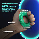 Еспандер кистьовий PowerPlay PP-4333, силіконовий, 20 кг, Зелений - для зміцнення хвата і передпліччя, фото 6