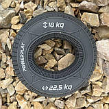 Еспандер кистьовий PowerPlay PP-4330, силіконовий, 18-22 кг, Сірий - для зміцнення хвата і передпліччя, фото 3