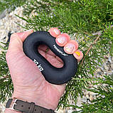 Еспандер кистьовий PowerPlay PP-4336, силіконовий, 30 кг, Чорний - для зміцнення хвата і передпліччя, фото 2