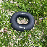 Еспандер кистьовий PowerPlay PP-4336, силіконовий, 30 кг, Чорний - для зміцнення хвата і передпліччя, фото 3