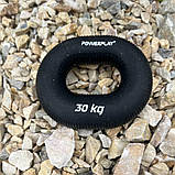 Еспандер кистьовий PowerPlay PP-4336, силіконовий, 30 кг, Чорний - для зміцнення хвата і передпліччя, фото 4