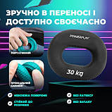 Еспандер кистьовий PowerPlay PP-4336, силіконовий, 30 кг, Чорний - для зміцнення хвата і передпліччя, фото 8