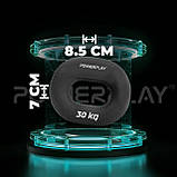 Еспандер кистьовий PowerPlay PP-4336, силіконовий, 30 кг, Чорний - для зміцнення хвата і передпліччя, фото 9