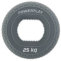 Еспандер кистьовий PowerPlay PP-4333, силіконовий, 25 кг, Сірий - для зміцнення хвата і передпліччя