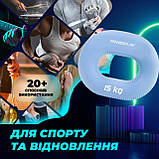 Еспандер кистьовий PowerPlay PP-4336, силіконовий, 15 кг, Синій - для зміцнення хвата і передпліччя, фото 7