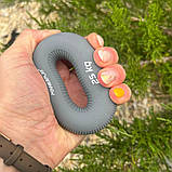 Еспандер кистьовий PowerPlay PP-4336, силіконовий, 25 кг, Сірий - для зміцнення хвата і передпліччя, фото 2