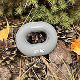 Еспандер кистьовий PowerPlay PP-4336, силіконовий, 25 кг, Сірий - для зміцнення хвата і передпліччя, фото 5