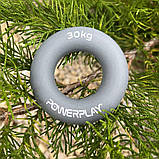 Еспандер кистьовий PowerPlay PP-4324, силіконовий, 30 кг, Сірий - для зміцнення хвата і передпліччя, фото 4