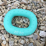 Еспандер кистьовий PowerPlay PP-4337, силіконовий, 20 кг, Зелений - для зміцнення хвата і передпліччя, фото 4