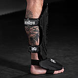 Захист гомілки і стопи Phantom Muay Thai, Чорний, S/M (зріст до 175 см) – надійний для єдиноборств, комфортний і міцний матеріал, фото 6