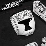 Боксерський шолом Phantom Muay Thai, Білий, розмір універсальний, капа в комплекті для додаткового захисту, фото 6