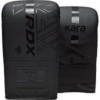 Снарядні рукавички (битки) RDX F6, Чорні,PU , розмір універсальний – для боксу, роботи з мішком і лапами
