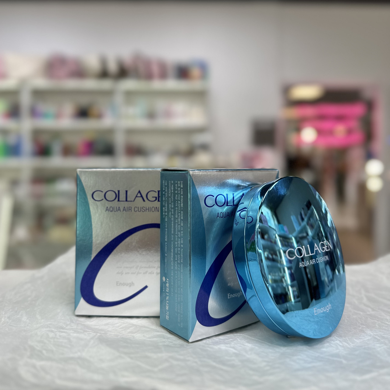 Зволожуючий кушон з колагеном Enough Collagen Aqua Air Cushion SPF 50+ PA+++ 15г #13 Light Beige