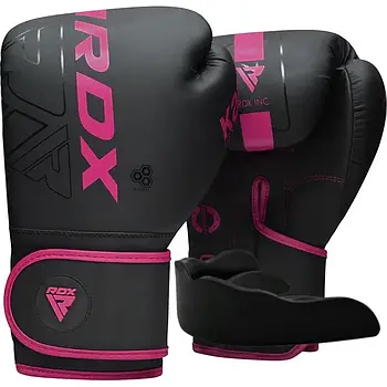 Боксерські рукавиці RDX F6 MATTE PINK-8OZ (капа в комплекті)