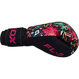 Боксерські рукавиці RDX FL3 Чорні 12 унцій (340г.) для спортсменів 60-80 кг + капа, фото 5