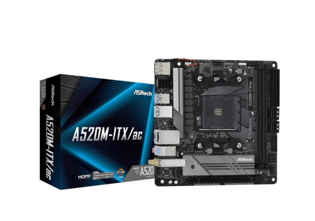Материнська плата ASRock A520M-ITX/AC