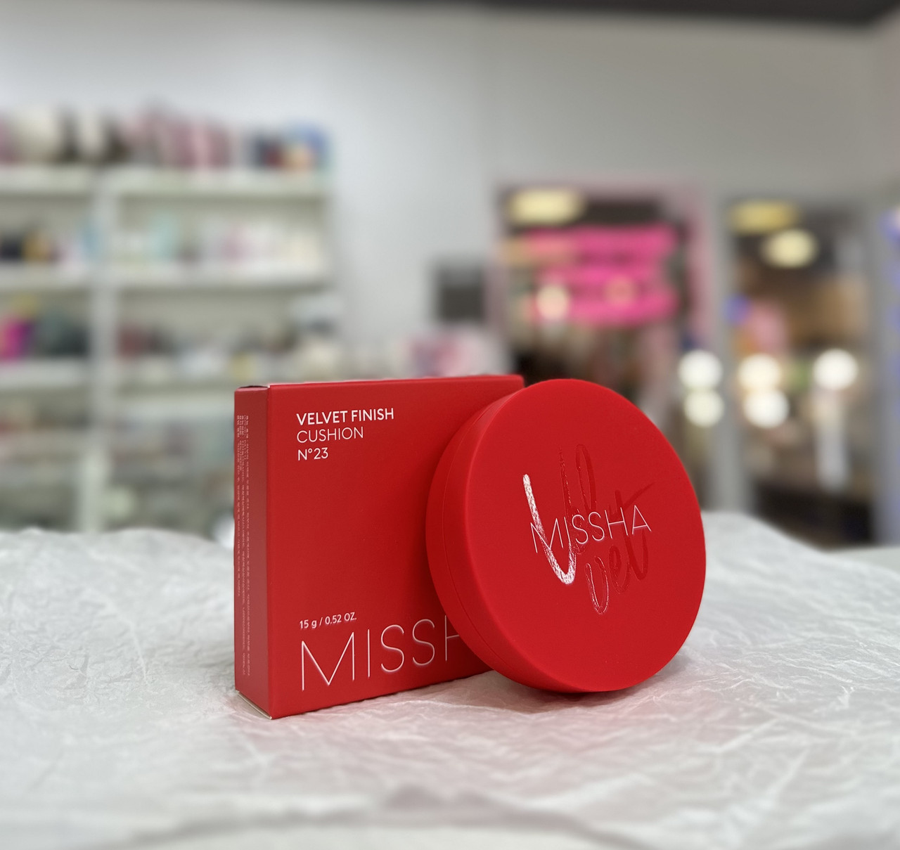 Тональний кушон із матовим фінішом Missha Velvet Finish Cushion SPF50+ PA+++ №23 Natural Beige 15г