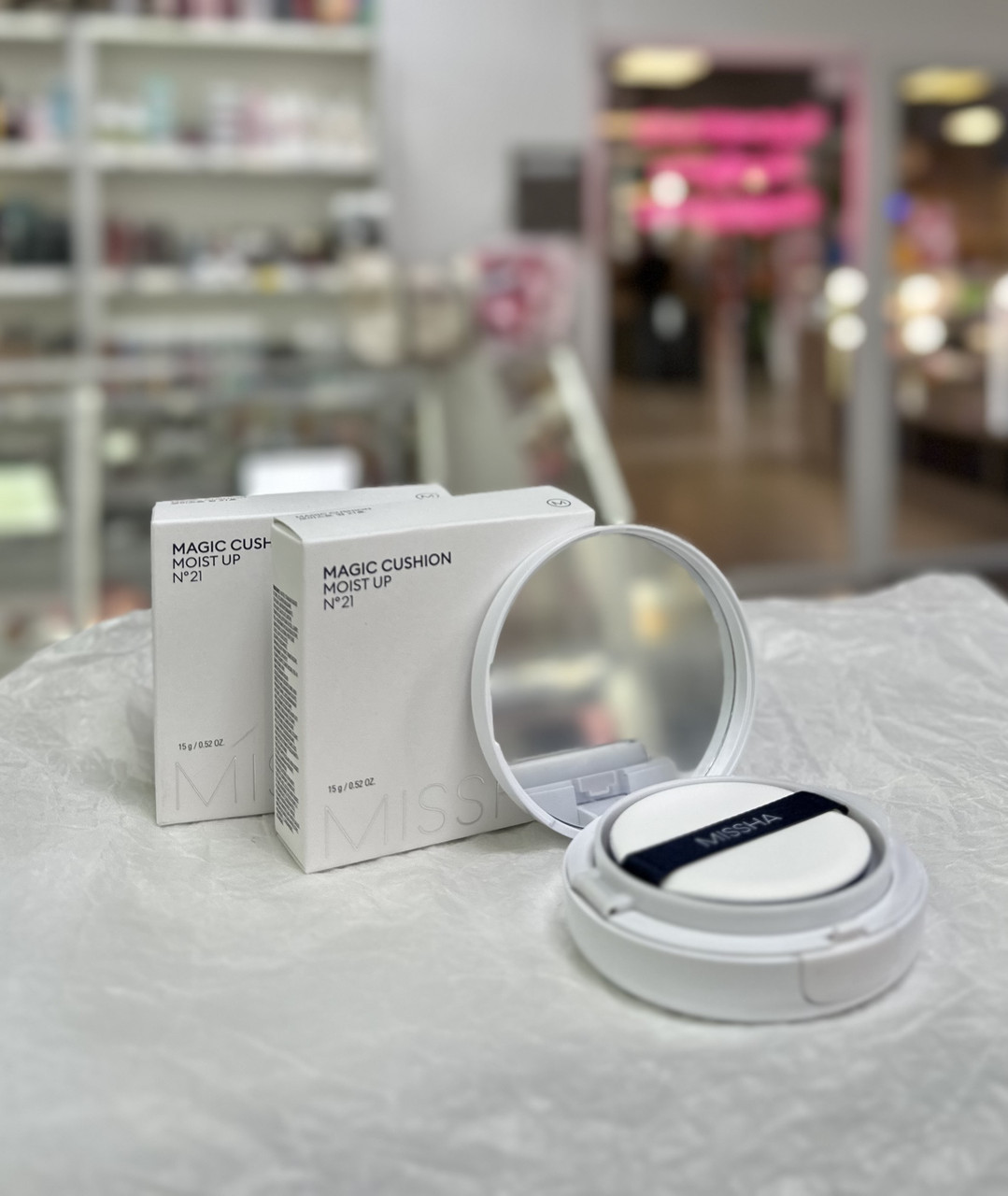 Зволожуючий кушон Missha Magic Cushion Moist Up SPF50+/PA+++ №21 Light Beige 15г
