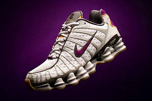 Кросівки жіночі Nike Shox TL 'Viotech' - size? Найк Шокс ТЛ сірі з фіолетовим