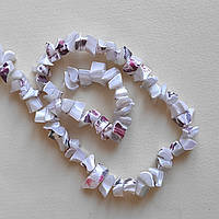 Бусини з перламутру 10х8 мм 55 шт. саморідки сірий