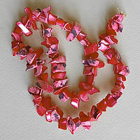 Бусини з перламутру 10х8 мм 55 шт. саморідки червоний