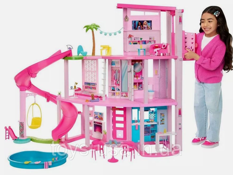 Ігровий набір Barbie Ляльковий будинок мрії Барбі Dreamhouse 75 предметів (HMX10)