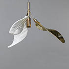 Люстра "Гілка" на 6 ламп E14 з керамічними пелюстками, золотий каркас - D-8310-1P GD, фото 3