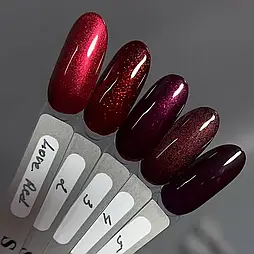 Набір гель-лаків SAGA Professional Love Red 5*10 мл