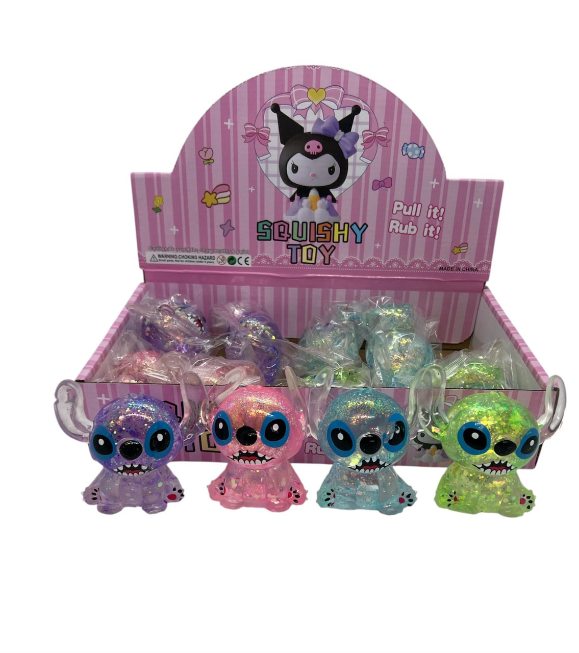 Антістрес тягучка Стіч з блискітками, фото 1