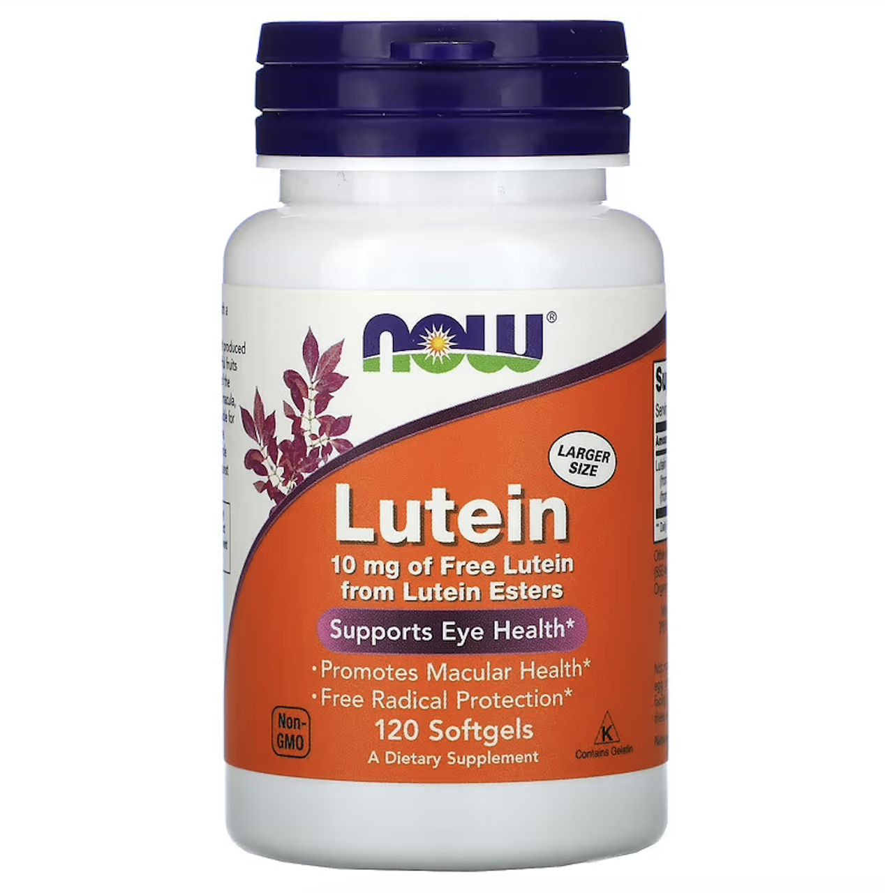 NOW Foods, лютеїн, 10 мг, 120 капсул, фото 1