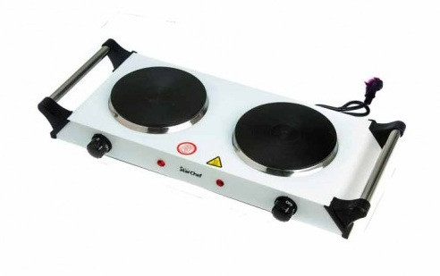 Настільна електрична плита дискова Star Chef St-8100A 1500 W на 2 конфорки електроплита