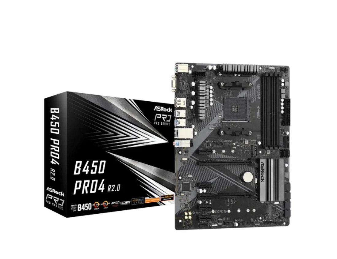 Материнська плата ASRock B450 PRO4 R2.0, фото 1