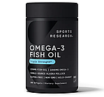 Sports Research, риб’ячий жир з омега-3, потрійна сила, 1250 мг, 180 капсул