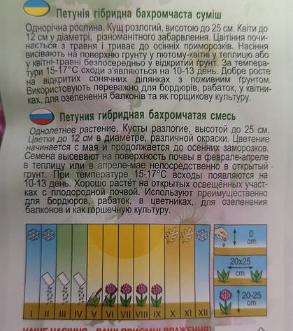 Петунія гібридна бахромчаста суміш 10шт, фото 3