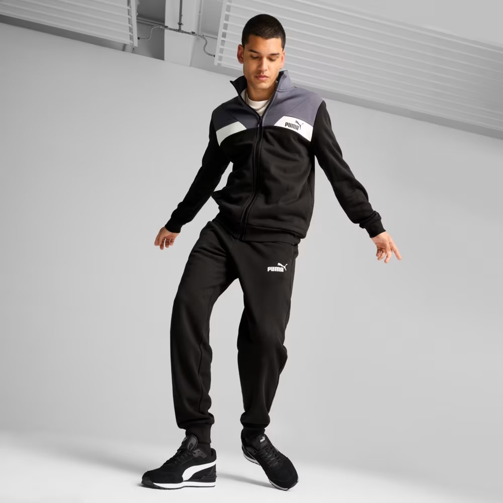 Костюм спортивний Puma POWER Tracksuit Men 681900 01 (чорний, бавовняний, теплий, фліс, логотип пума)