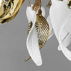 Люстра "Гілка" на 9 ламп E14 з керамічними пелюстками, золотий каркас - D-8310-9C GD, фото 3