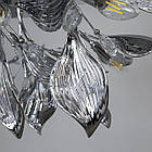 Сучасна стельова люстра з фарфоровими елементами на 10 ламп колір каркасу хром D-8330-10+4C HR, фото 3